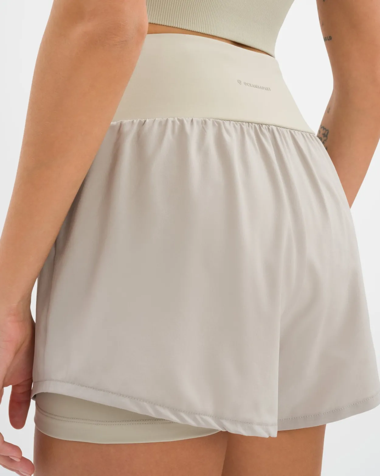 Athena Hotpant Set - Dove Grey