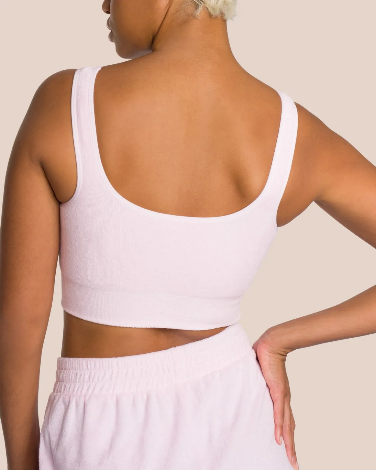 Beauty Frottee Bra, bequemer Sport-BH mit leichtem Halt