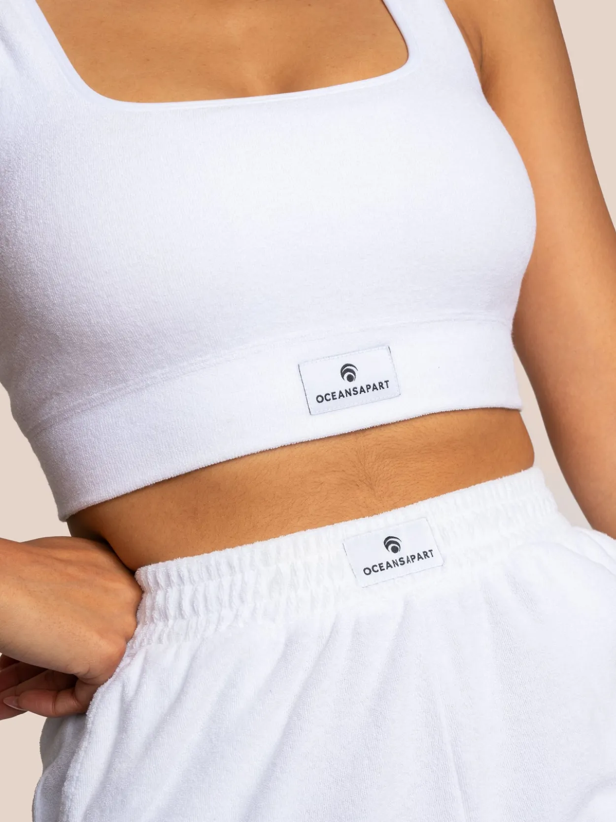 Beauty Frottee Bra, bequemer Sport-BH mit leichtem Halt
