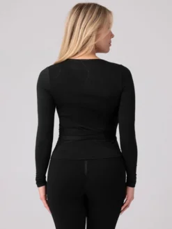 Blake Wrap Longsleeve Ballerina Top: Weich & elegant