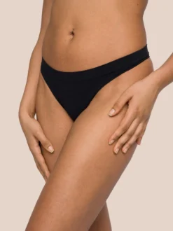 Cloudy Thong Set Deluxe - Black