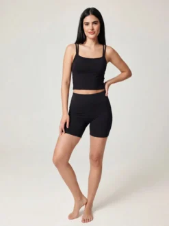 Gianna Strappy Top and Shorts Set - Black