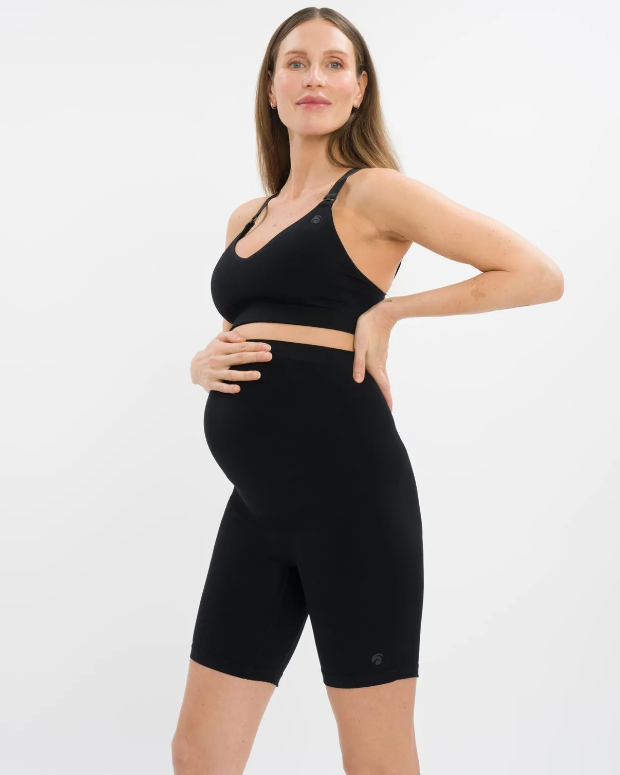 Mila Maternity Biker Set - Black